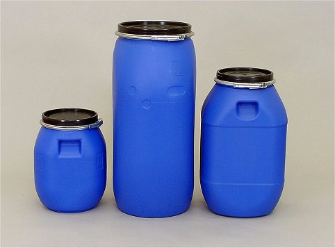 Weithalsfässer, abgeflacht mit UN-Zulassung